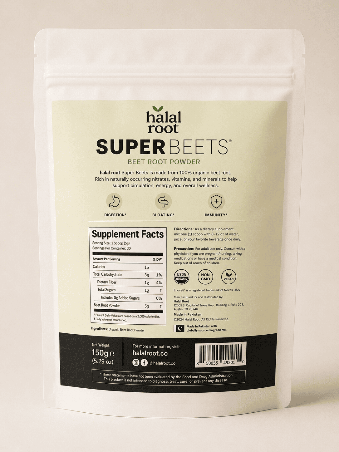 SUPER BEETS - 100% ORGANIC BEET ROOT POWDER